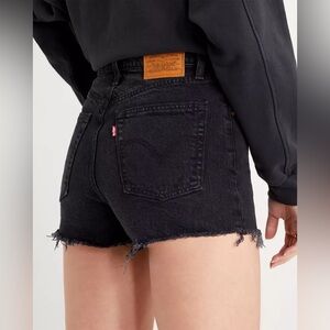 Levi women black rib cage short size 27